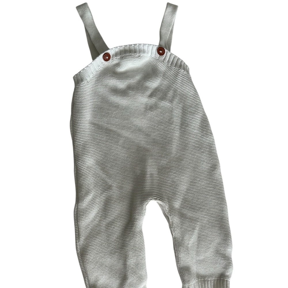 6-12 months Hallmark Cream Knit Overalls for Kids 100% Cotton